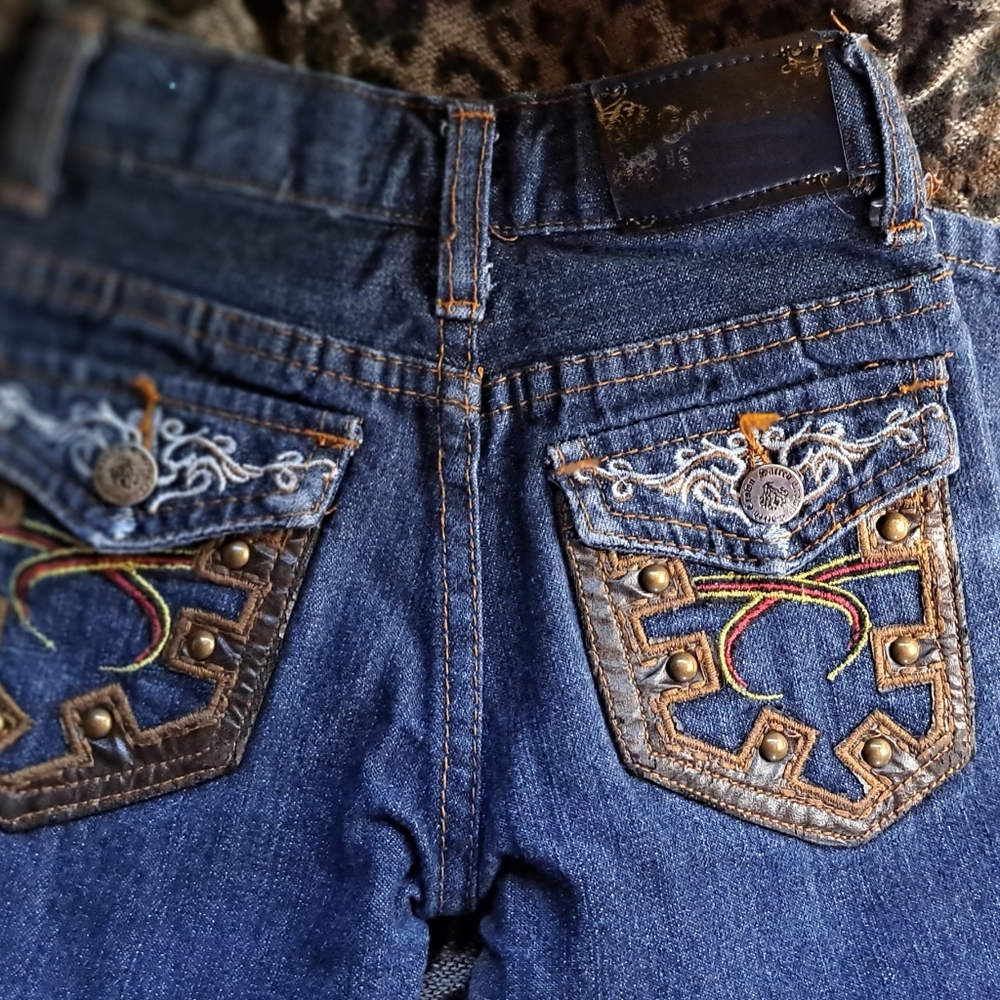 2t Sacred Crown Jeans Toddler Embellished Pockets